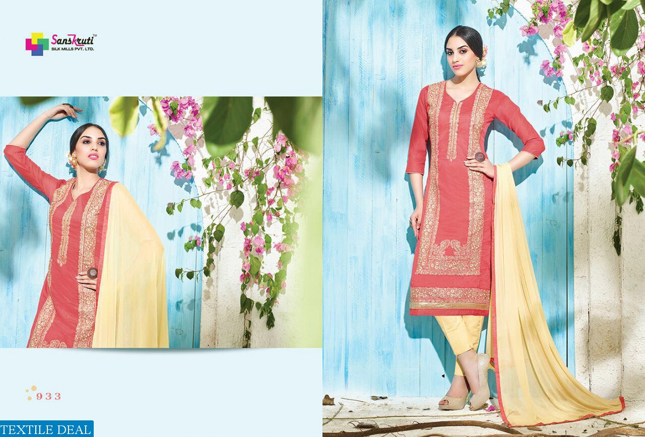 sanskruti samira Wholesale pure chanderi dress material